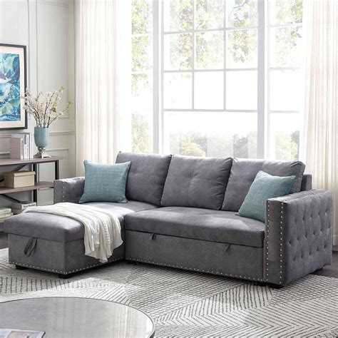 Buy Gray Sectional Sleeper Sofa